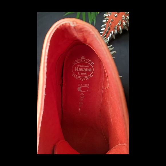 JEFFERY CAMPBELL RED STUDDED HEELS SZ. 8M - Picture 4 of 6